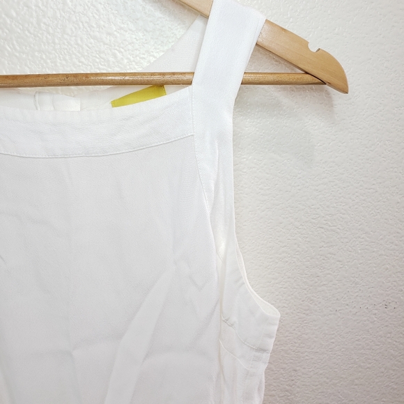 Maeve Anthropology White Lace Up Tank Top Size 8 - Picture 2 of 12